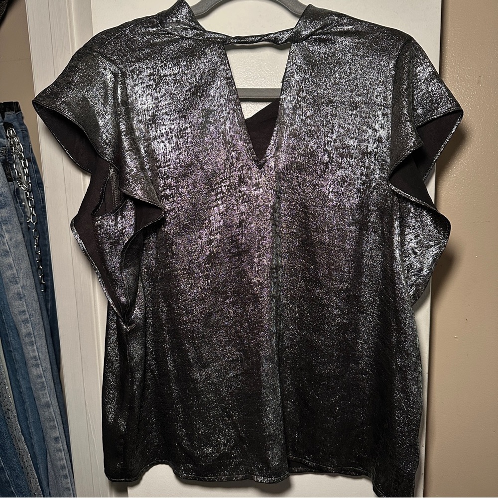 Metallic Silver Worthington Women's Top